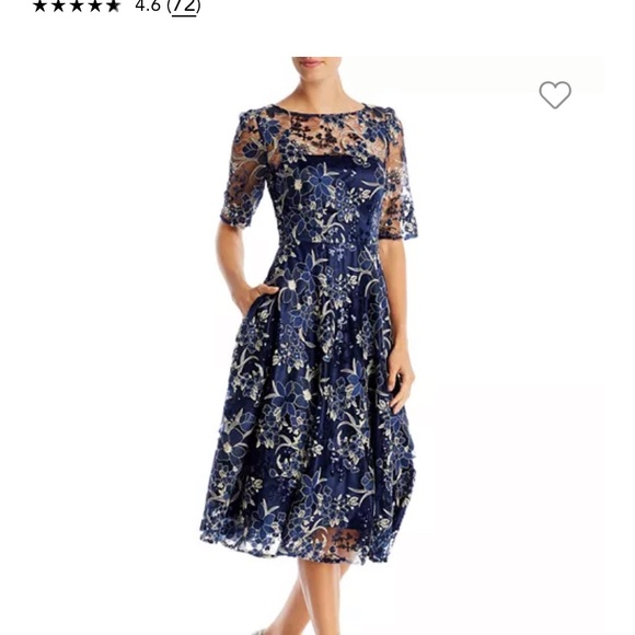Eliza J Elegant Blue Floral Dress - Picture 1 of 2